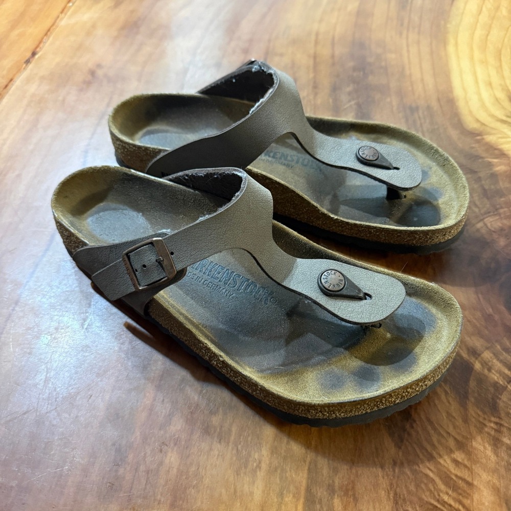 Birkenstock Gizeh Balance Sandals 39 Women's 8 Slip on Buckle Thong Brown